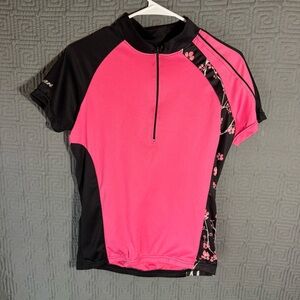 Camari Cycling Jersey Women’s Size Large 100% Polyester Short Sleeve Full Zip